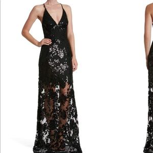 Dress the Population Lace Sequin Gown, size L